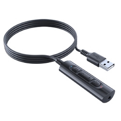 Accutone AU8250 USB-3.5 мм (ZA-AU8250-RU) - Кабель, громкость/mute, отключение микрофона на проводе, USB-3.5 мм