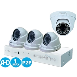 IVUE D5004 AHC-D4 - Комплект видеонаблюдения AHD 1MPX Для Дома и Офиса 4+4