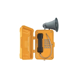 J&R JR101-FK-Y-H-SIP - Промышленный SIP телефон с крышкой и громкоговорителем, DC 5V или PoE, 2 SIP аккаунта
