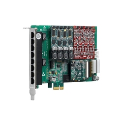 OpenVox AE810E - аналоговая плата на 8 портов, модуль эхоподавления, слот PCI Express, 4-х портовые модули