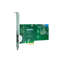 OpenVox DE230E - VOIP плата, 2 Port T1/J1/E1 PRI PCI-express card, с модулем аппаратного эхоподавления 