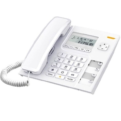ALCATEL T56W - Проводной телефон, список 68-ми последних входящих звонков, память на 10 номеров