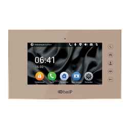 BAS-IP AQ-07 G v4 - IP видеодомофон, SIP P2P, PoE, поддержка SD карт, Touch Screen 7