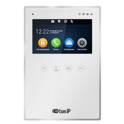 BAS-IP AZ-04 W v3 - SIP-Видеодомофон, сенсорный 4,3