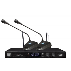 BKR KX-D3820 - Беспроводная конференц-система, 2 микрофонных пульта «гусиная шея»