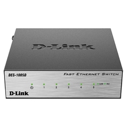 D-Link DES-1005D/O2B - Неуправляемый коммутатор с 5 портами 10/100Base-TX