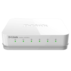 D-Link DGS-1005A/D1A - Неуправляемый коммутатор с 5 портами 10/100/1000Base-T, функцией энергосбережения и поддержкой QoS