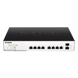 D-Link DGS-1100-10MPP/B1A - Настраиваемый коммутатор EasySmart с 8 портами 10/100/1000Base-T и 2 портами 1000Base-X SFP