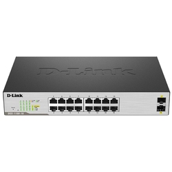 D-Link DGS-1100-18/B1A/B2A - Настраиваемый коммутатор EasySmart с 16 портами 10/100/1000Base-T и 2 портами 1000Base-X SFP