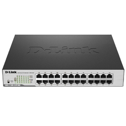 D-Link DGS-1100-24P/ME/B1A/B2A - Настраиваемый коммутатор 2 уровня с 24 портами 10/100/1000Base-T (12 портов с поддержкой PoE 802.3af/802.3at (30 Вт), PoE-бюджет 100 Вт)