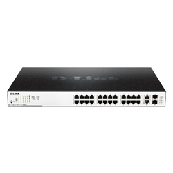 D-Link DGS-1100-26MPP/B1A - Настраиваемый коммутатор EasySmart с 24 портами 10/100/1000Base-T и 2 комбо-портами 1000Base-T/SFP