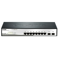 D-Link DGS-1210-10/C1A - Настраиваемый коммутатор WebSmart с 8 портами 10/100/1000Base-T и 2 портами 1000Base-X SFP