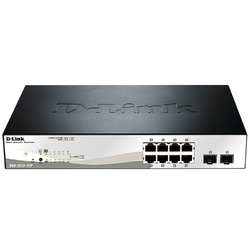D-Link DGS-1210-10P/C1A - Настраиваемый коммутатор WebSmart с 8 портами 10/100/1000Base-T и 2 портами 1000Base-X SFP
