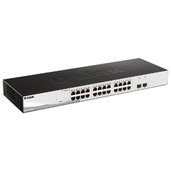 D-Link DGS-1210-26 - Настраиваемый коммутатор WebSmart с 24 портами 10/100/1000Base-T и 2 портами 1000Base-X SFP