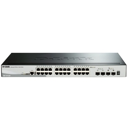 D-Link DGS-1510-28/A1A - Управляемый стекируемый коммутатор SmartPro с 24 портами 10/100/1000Base-T, 2 портами 1000Base-X SFP и 2 портами 10GBase-X SFP+