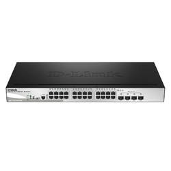 D-Link DGS-1510-28LP/ME/A1A PROJ - Управляемый коммутатор 2 уровня с 24 портами 10/100/1000Base-T и 4 портами 1000Base-X SFP