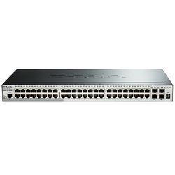 D-Link DGS-1510-52/A1A - Управляемый стекируемый коммутатор SmartPro с 48 портами 10/100/1000Base-T, 2 портами 1000Base-X SFP и 2 портами 10GBase-X SFP+