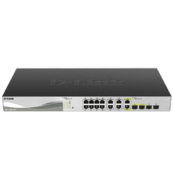 D-Link DXS-1100-16TC/A1A - Настраиваемый коммутатор EasySmart с 12 портами 10GBase-T, 2 портами 10GBase-X SFP+ и 2 комбо-портами 10GBase-T/SFP+