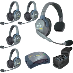Eartec HUB 5-14 - Комплект UltraLITE & HUB  5 абонентов с гарнитурами 1 Single 4 Double Headsets