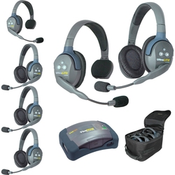 Eartec HUB 6-24 - Комплект UltraLITE & HUB 6 абонентов с гарнитурами 2 Single 4 Double Headsets