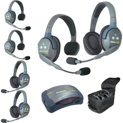 Eartec HUB 6-33 - Комплект UltraLITE & HUB 6 абонентов с гарнитурами 3 Single 3 Double Headsets