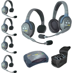 Eartec HUB 6-51 - Комплект UltraLITE & HUB 6 абонентов с гарнитурами 5 Single 1 Double Headsets