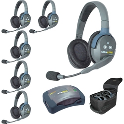 Eartec HUB 6D - Комплект UltraLITE & HUB 6 абонентов с гарнитурами 6 Double Headsets