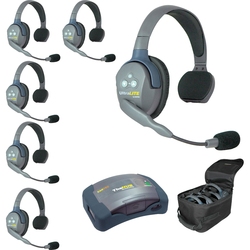 Eartec HUB 6S - Комплект UltraLITE & HUB 6 абонентов с гарнитурами 6 Single Headsets
