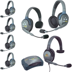 Eartec HUB 7-15MXS - Комплект UltraLITE & HUB 7 абонентов с гарнитурами 1 Single 5 Double 1 Max 4G Single