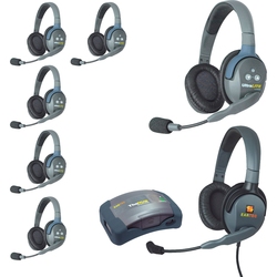 Eartec HUB 7-DMXD - Комплект UltraLITE & HUB 7 абонентов с гарнитурами 6 Double 1 Max 4G Double