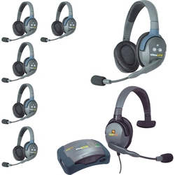 Eartec HUB 7-DMXS - Комплект UltraLITE & HUB 7 абонентов с гарнитурами 6 Double 1 Max 4G Single