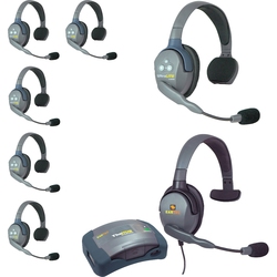 Eartec HUB 7-SMXS - Комплект UltraLITE & HUB 7 абонентов с гарнитурами 6 Single 1 Max 4G Single