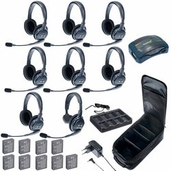 Eartec HUB 8-17 - Комплект на 8 абонентов с гарнитурами 1 Single 7 Double Headsets