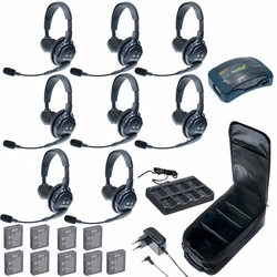 Eartec HUB 8-S - Комплект на 8 абонентов с гарнитурами 8 Single Headsets