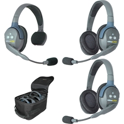 Eartec UltraLITE 3-12 - Комплект UltraLITE 3 абонента с гарнитурами 1 Single 2 Double Headsets