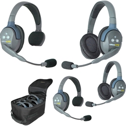 Eartec UltraLITE 4-22 - Комплект UltraLITE 4 абонента с гарнитурами 2 Single 2 Double Headsets