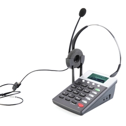 Escene CC800-PN-ESH12 - IP-телефон с гарнитурой ESH12, 2 линии, HD Voice, 1 Ethernet порт 10/100 Мб/с, PoE