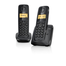 Gigaset A120 Duo - Беспроводной телефон, 18 часов в режиме разговора, 200 часов в режиме ожидания