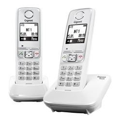 Gigaset A420 Duo - Белый беспроводной телефон, 1,8-дюймовый дисплей с подсветкой