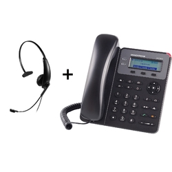 Grandstream GXP1610/Accutone TM7RJ-AC-U10P-S - Комплект IP-телефона с гарнитурой на одно ухо