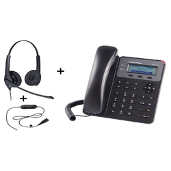 Grandstream GXP1610/Jabra BIZ 1500 Duo QD[1519-0154] - Комплект IP-телефона с гарнитурой на два уха