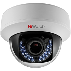 HiWatch DS-T107 (2.8-12 mm) - 1Мп внутренняя купольная HD-TVI камера с ИК-подсветкой до 30м