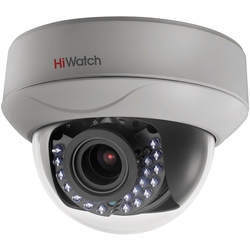 HiWatch DS-T207 (2.8-12 mm) - 2Мп внутренняя купольная HD-TVI камера с ИК-подсветкой до 30м