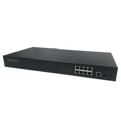 Ivue IVUE-PS10-1F8T-1U - 1U POE свитч высокой мощности