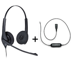 Jabra BIZ 1500 Duo QD/GN1216 [88001-03] - Телефонная гарнитура в комплекте с переходником Jabra GN1216