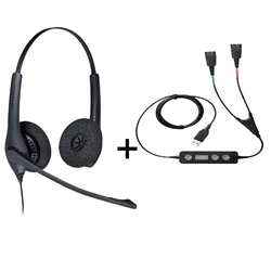 Jabra BIZ 1500 Duo QD/Link 265 [265-09] - Телефонная гарнитура в комплекте с переходником Jabra Link 265