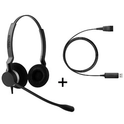 Jabra BIZ 2300 Duo QD/Link 230 [230-09] - Телефонная гарнитура в комплекте с переходником Jabra Link 230