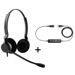 Jabra BIZ 2300 Duo QD/Link 260 [260-09] - Телефонная гарнитура в комплекте с переходником Jabra Link 260