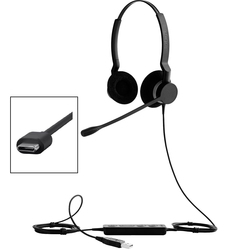 Jabra BIZ 2300 Duo USB-C UC [2399-829-189] - Проводная гарнитура