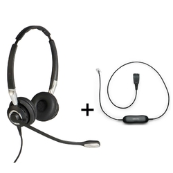 Jabra BIZ 2400 II Duo QD/GN1216 [88001-03] - Телефонная гарнитура в комплекте с переходником Jabra GN1216